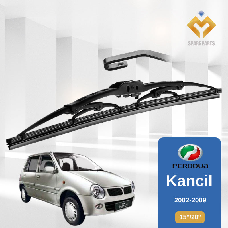 Perodua Kancil 1set 16"+18" GradeA Premium Rubber Japan Tech Metal Car Wiper Universal Hook