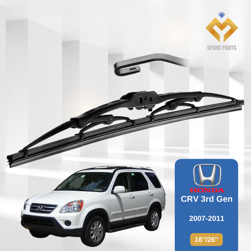 Honda CRV  3rd 4th 5th Gen 1set 16"+26"GradeA Premium Rubber Car Wiper Metal U Hook