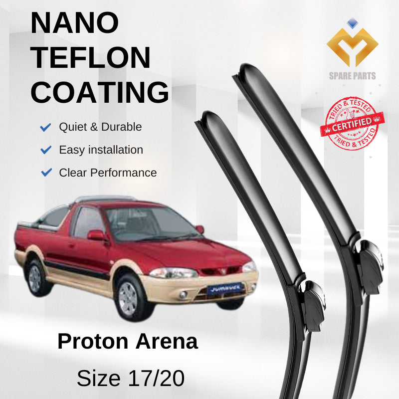 Proton Wira Arena SatiraGTI Putra Premium Quality Japan Tech Car Wiper 17"+20" Universal Hook Free Microfiber Cloth