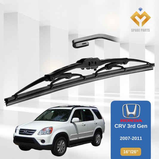 Honda CRV  3rd 4th 5th Gen 1set 16"+26"GradeA Premium Rubber Car Wiper Metal U Hook