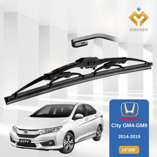 Honda City GM/GN Hatchback GN  14"+26"Grade A Premium Japan Tech Rubber Car Wiper Metal Universal Hook
