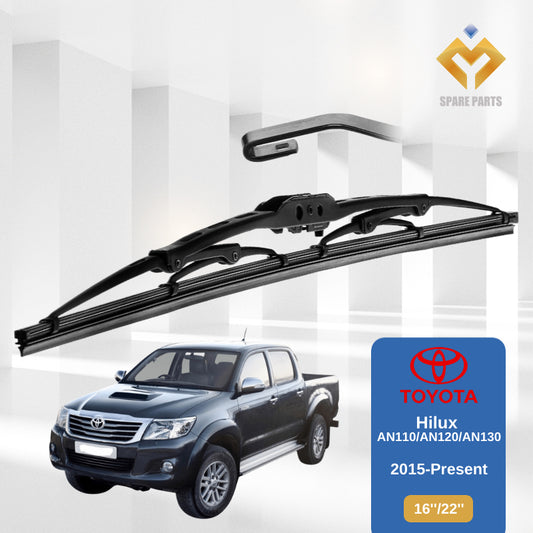Toyota Hilux AN110 AN120 AN130 1set 16"+22"GradeA Premium Rubber Car Wiper Metal U Hook