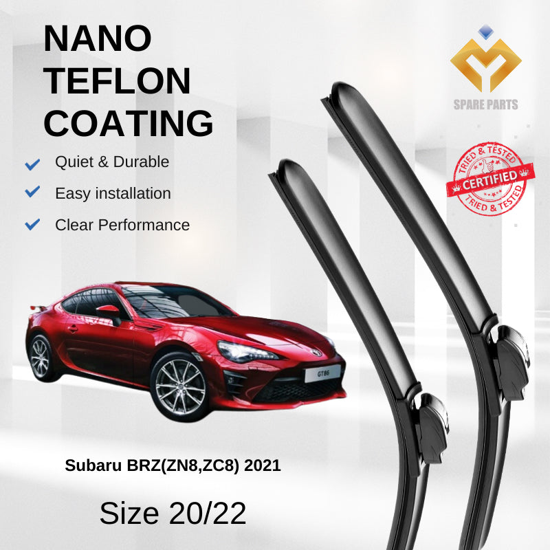 Subaru BRZ Premium Quality Japan Tech Car Wiper Accessories 20"+22" Universal Hook-Include Free Microfibre Cloth