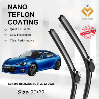 Subaru BRZ Premium Quality Japan Tech Car Wiper Accessories 20"+22" Universal Hook-Include Free Microfibre Cloth