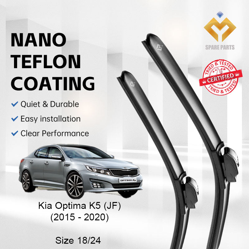 Kia Optima K5 3rd 4th Gen Premium Quality Japan Tech Car Wiper Accessories 18"+24" Universal Hook Free Microfibre Cloth