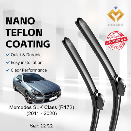 Mercedes SLC/SLK Class R172 2011-2020 Premium Quality Japan Tech Car Wiper 1set 22"+22" Type 05 Clip