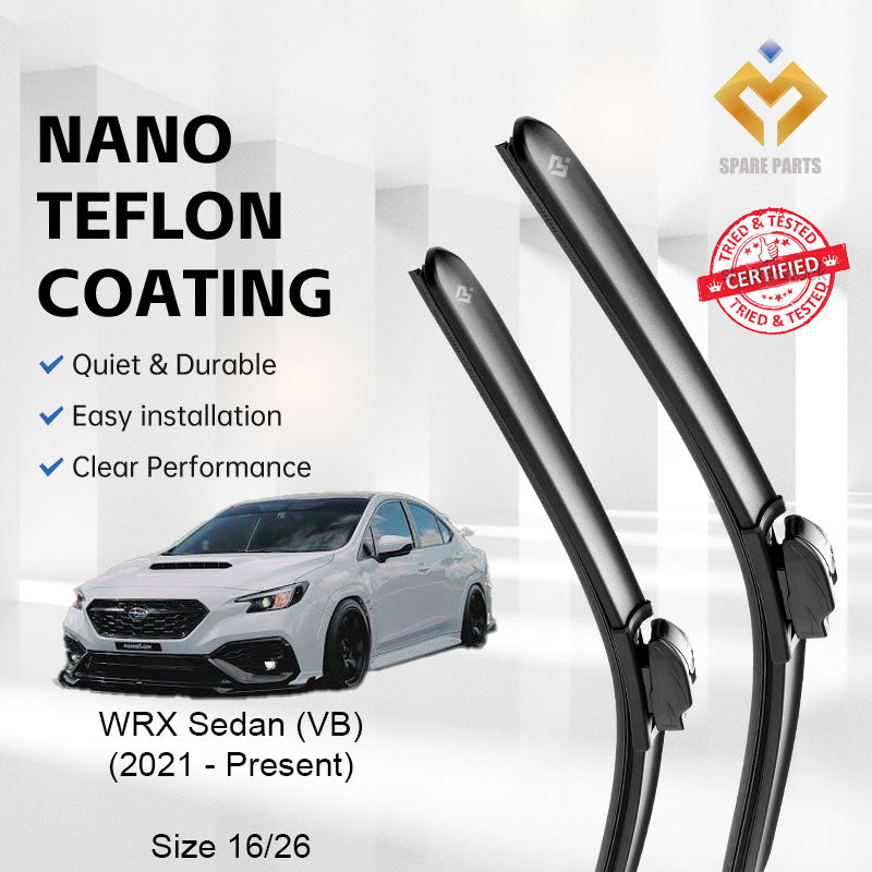 Subaru WRX Sedan/Wagon VB 2021-Present Premium Quality Japan Tech Car Wiper 1set 16"+26" U Hook-Free Microfibre Cloth!