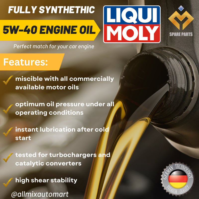 Liqui Moly 5W-40 Full Synthetic Engine Oil: Engineered for Long-Lasting Protection