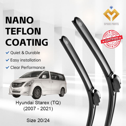 Hyundai Starex/Grand Starex 2nd Gen TQ 2007 - 2021Premium Quality Japan Tech Car Wiper 1set 20"+24" U Hook