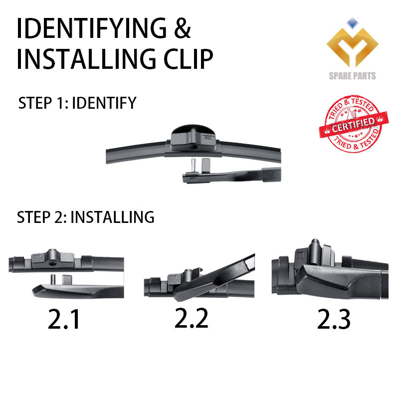 BMW i3 i01 2013-Present Premium Quality Japan Tech Car Wiper 1set 21"+28" Type 08 Clip-Includes Free Microfibre Cloth!