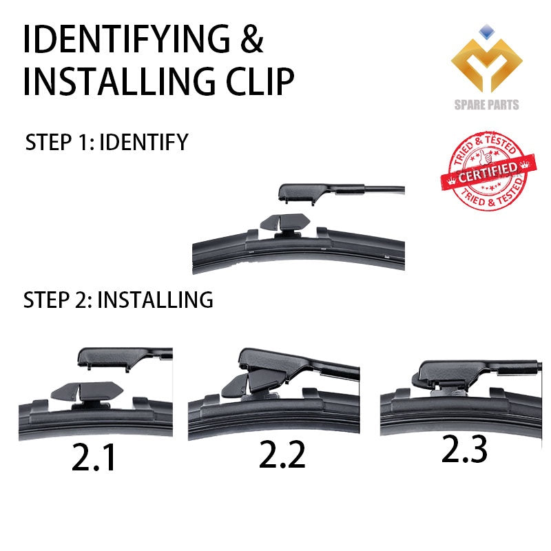 Mini Cooper Countryman F60 (2017) Premium Japan Tech Car Wiper 21"+22" Type 15 Clip, Free Microfibre Cleaning Cloth