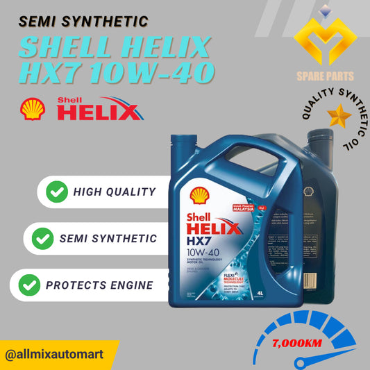 Ultimate Engine Protection Kit & Extend Engine Life Shell HX7 10W-40 Engine Oil + Premium Bosch Filter Combo Set