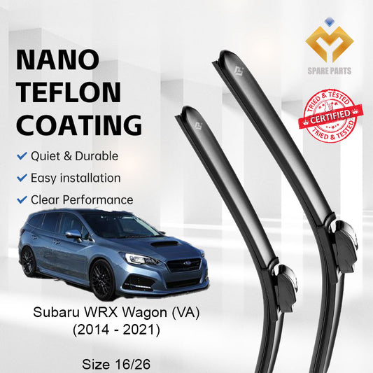 Subaru WRX Sedan/Wagon VA 2014-2021 Premium Quality Japan Tech Car Wiper 1set 16"+26" U Hook-Free Microfibre Cloth!