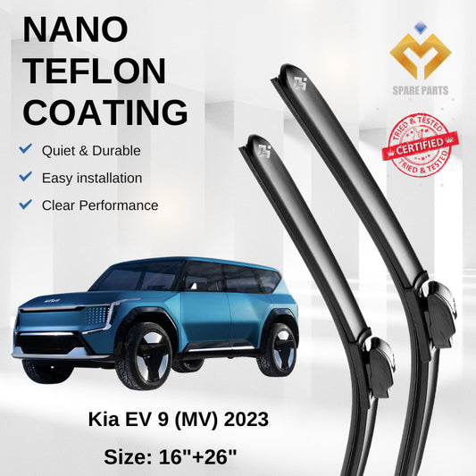 Kia EV9(MV) 2023 Premium Quality Japan Tech Car Wiper Accessories 16"+26" Universal Hook-Free Microfibre Cloth