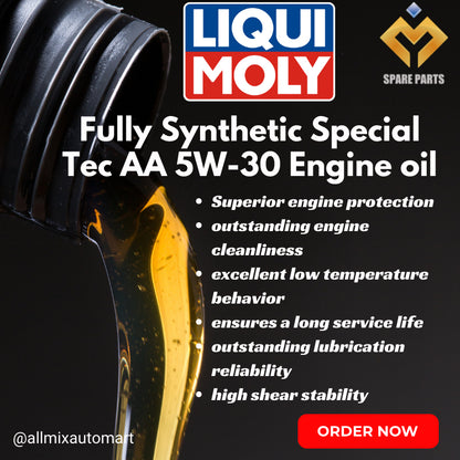 Fuel Efficient, Long Life Liqui Moly Special Tec AA 5w-30 Engine Oil + Bosch Filter Combo Set