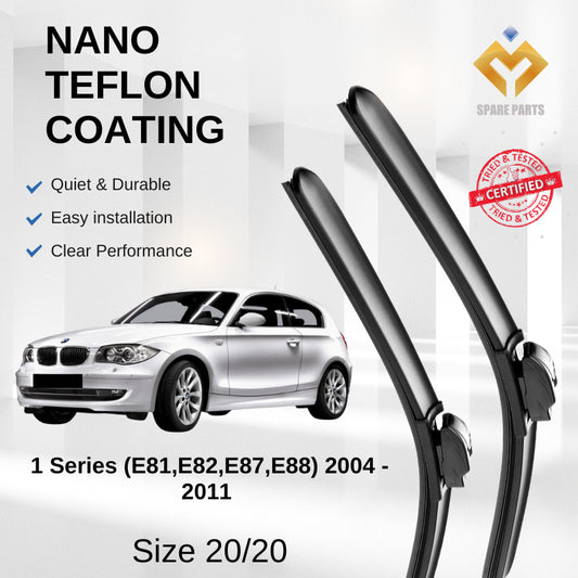 BMW 1 Series E81 E82 E87 E88 2004-2011 Premium Quality Japan Tech Car Wiper 1set 20"+20" Type 07 Clip-Free Gift Included