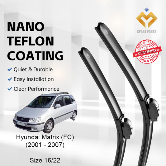 Matrix FC 2001-2007 Premium Quality Japan Tech Car Wiper 1set 16"+22" U Hook