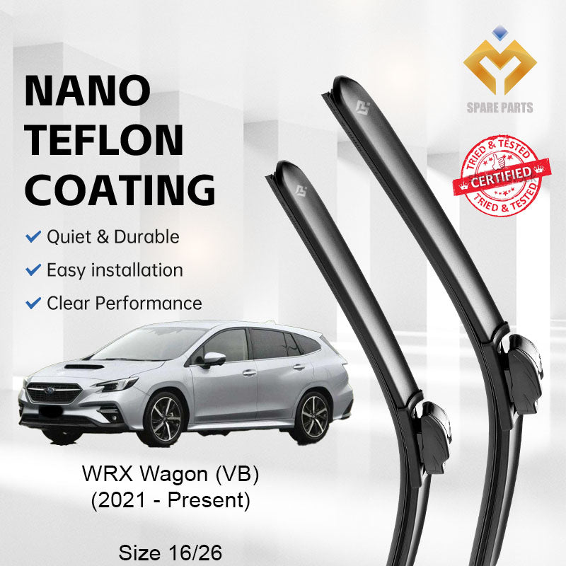 Subaru WRX Sedan/Wagon VB 2021-Present Premium Quality Japan Tech Car Wiper 1set 16"+26" U Hook-Free Microfibre Cloth!