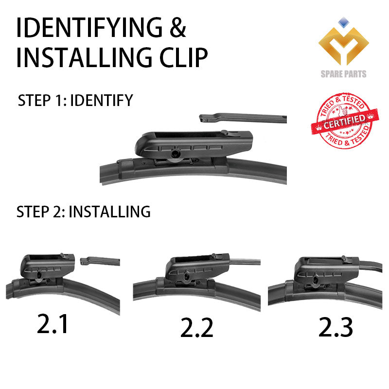 Citroen DS3 2009-2017 Premium Quality Japan Tech Car Wiper 1set 16"+24" Type 10 Clip-Includes Free Microfibre Cloth