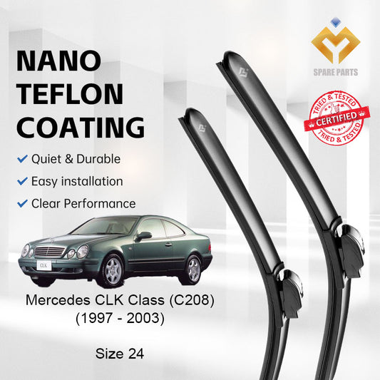 Mercedes CLK Class C208 A208 1996-2003 Premium Quality Japan Tech Car Wiper 1 pc 24" U Hook