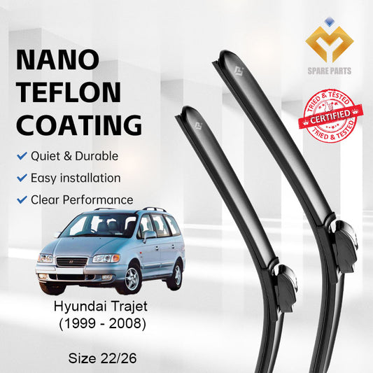 Hyundai Trajet 1999-2008 Premium Quality Japan Tech Car Wiper 1set 22"+26" U Hook
