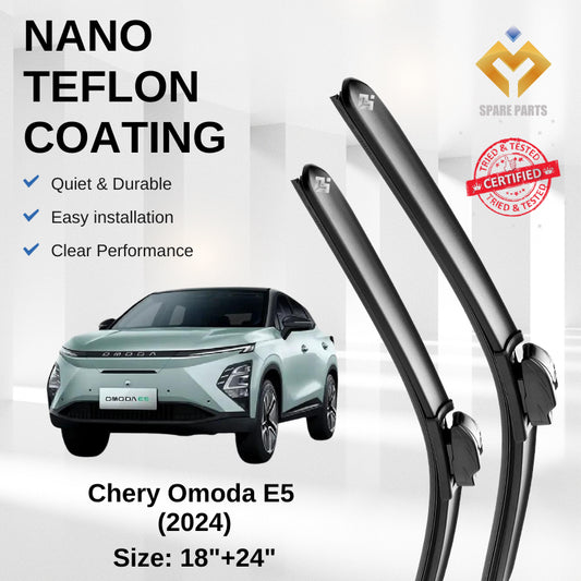 Chery Omoda E5 2024 Premium Japan Tech Car Wiper Accessories 18”+24” Type 04 Clip- Includes Free Microfibre  Cloth!