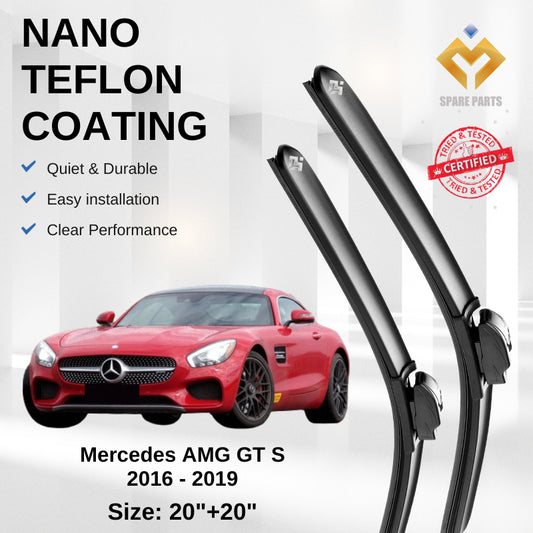 Mercedes AMG GT-S 2016-2019 Premium Japan Tech Car Wiper Accessories 20”+20” Type 3/8/11 Clip- Includes Free Gift!