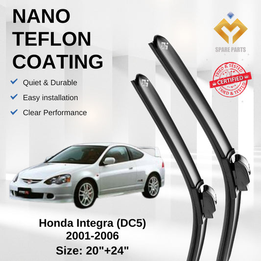 Honda Integra (DC5) Premium Quality Japan Tech Car Wiper 1set 20"+24" U Hook Free Microfibre Cloth