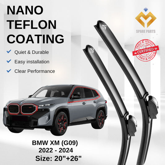 BMW XM (G09) 2022 - 2024 Premium Japan Tech Car Wiper Accessories 20”+26” Type 01/04 Clip- Includes Free Gift!