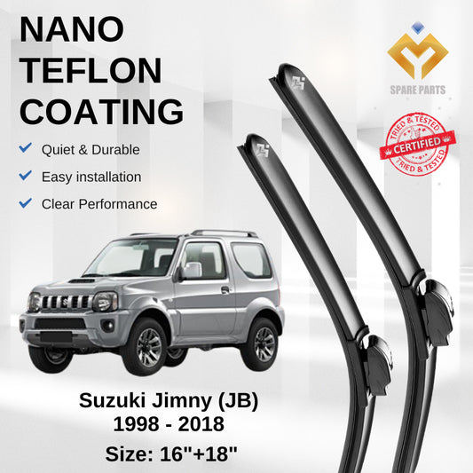 Suzuki Jimny (JB) 1998 - 2018 Premium Japan Tech Car Wiper Accessories 16”+18” Universal Hook–Includes Free Gift!