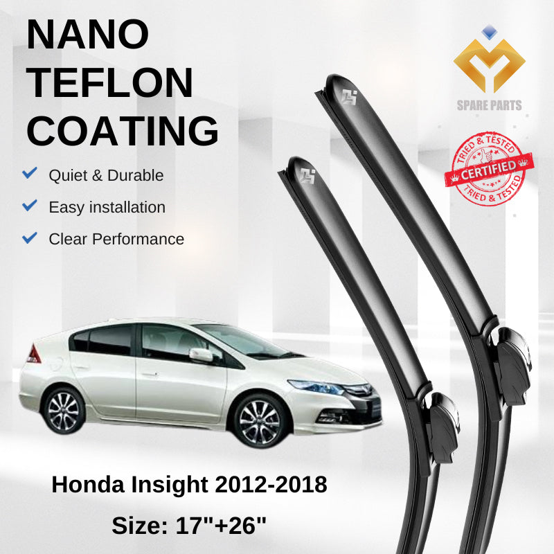 Honda Insight Facelift 2nd Gen Premium Japan Tech Car Wiper Accessories 17”+26” Universal Hook–Includes Free Gift!