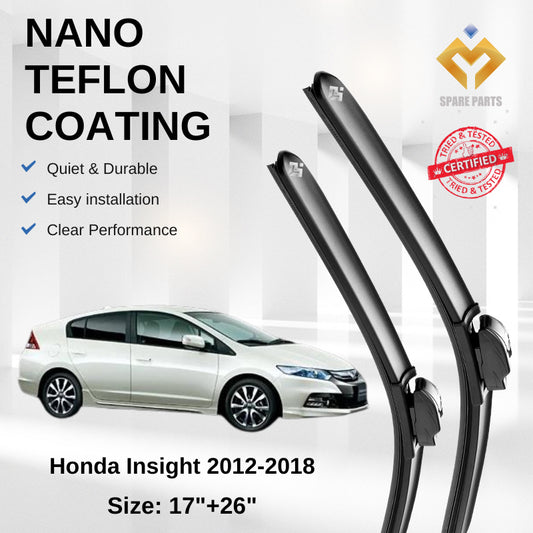 Honda Insight Facelift 2nd Gen Premium Japan Tech Car Wiper Accessories 17”+26” Universal Hook–Includes Free Gift!