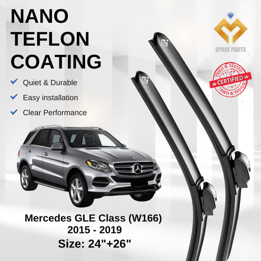 Mercedes GLE Class/Coupe W166/C292 Premium Quality Japan Tech Car Wiper 1set 23"+26" Type 01 Clip