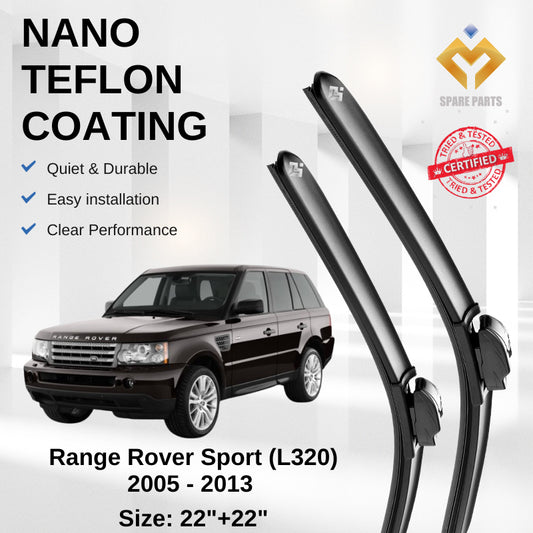 Range Rover Sport 2005-2013 (L320) Premium Japan Tech Car Wiper Accessories 22”+22” Universal Hook–Includes Free Gift!