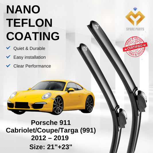 Porsche 911 Cabriolet/Coupe/Targa (991) 2012-2010 Premium Japan Tech Car Wiper Accessories 21”+23” Type 01/04 Clip