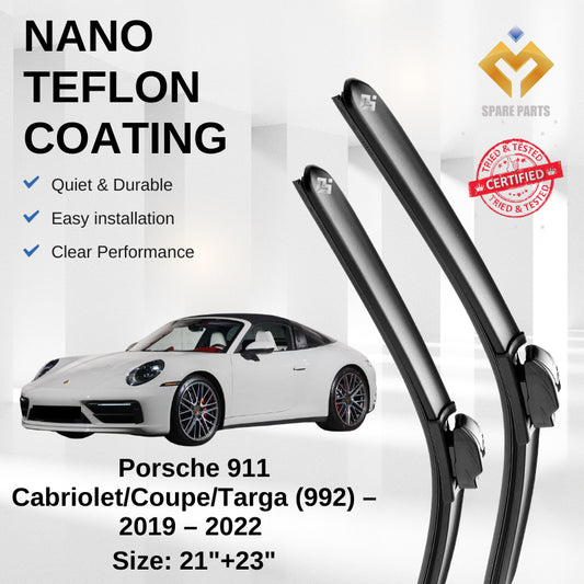 Porsche 911 Cabriolet/Coupe/Targa (992) 2019-2022 Premium Japan Tech Car Wiper Accessories 21”+23” Type 01/04 Clip