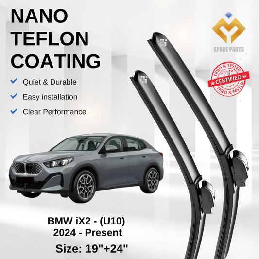 BMW  iX2 - (U10) 2024 - Present Premium Japan Tech Car Wiper Accessories 19”+24” Type 01/04 Clip- Includes Free Gift!
