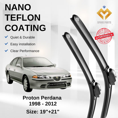 Proton Waja Perdana Premium Quality Japan Tech Car Wiper Accessories 19"+21" Universal Hook-Free Microfibre Cloth!