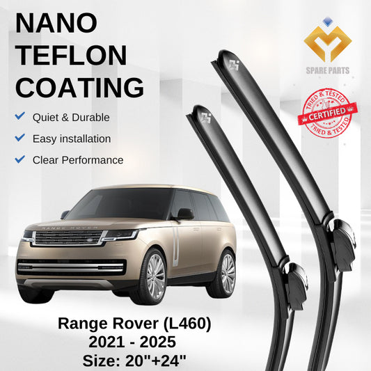 Range Rover 2021-2025 (L460) Premium Japan Tech Car Wiper Accessories 20”+24” Type 12 Clip- Includes Free Gift!
