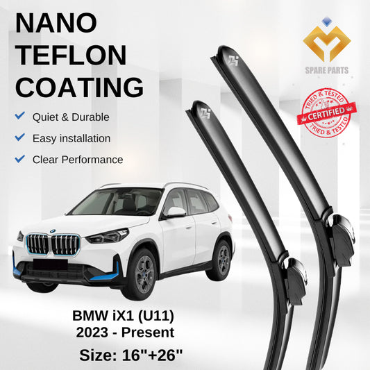 BMW  iX1 (U11) 2023-Present Premium Japan Tech Car Wiper Accessories 16”+26” Type 01/04 Clip- Includes Free Gift!