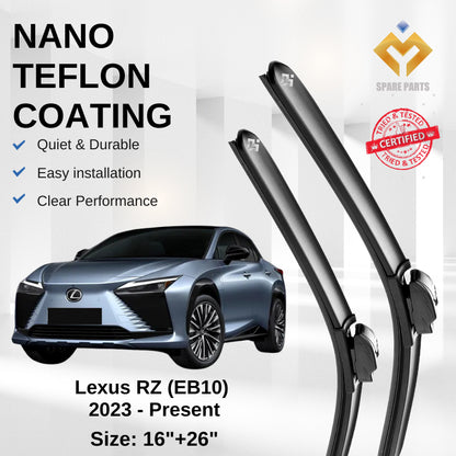 Lexus RZ (EB10) 2023 - Present Premium Japan Tech Car Wiper Accessories 16”+26” Type 01/04 Clip- Includes Free Gift!