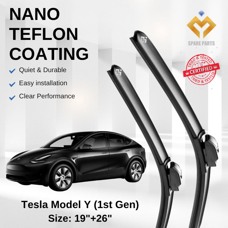 Tesla Model Y First Gen Premium Japan Tech Car Wiper Accessories 19”+26” Type 04 Clip- Includes Free Microfibre  Cloth!