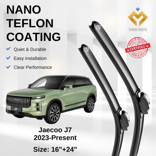 Jaecoo J7 2024 Premium Japan Tech Car Wiper Accessories 16”+24” Type 01/04/14 Clip- Includes Free Microfibre  Cloth!