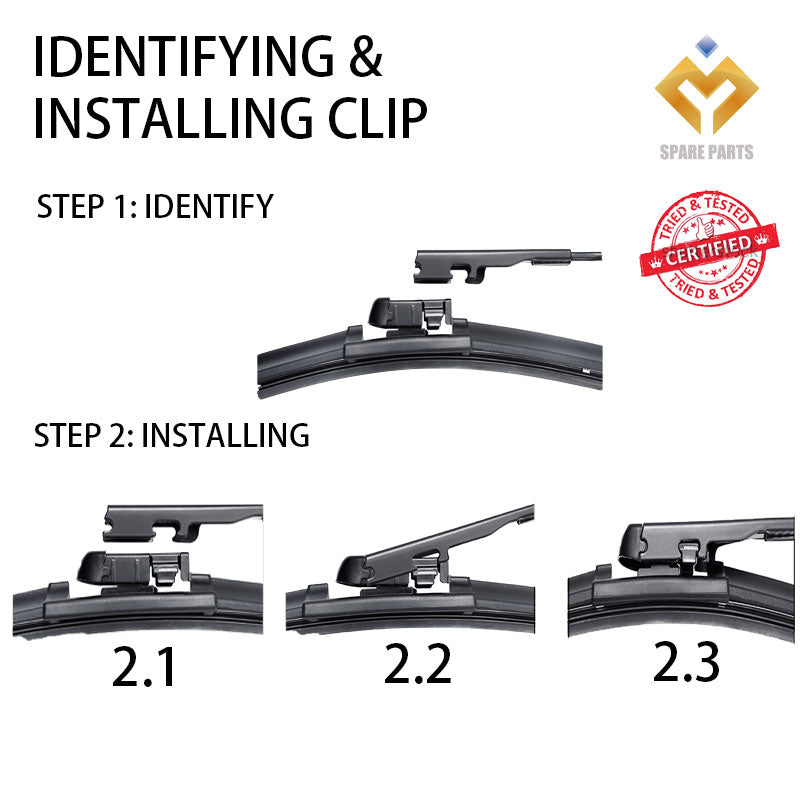 Proton X70 Premium Quality Japan Tech Car Wiper Accessories 17"+24" Type 14 Clip- Include Free Microfibre Cloth!