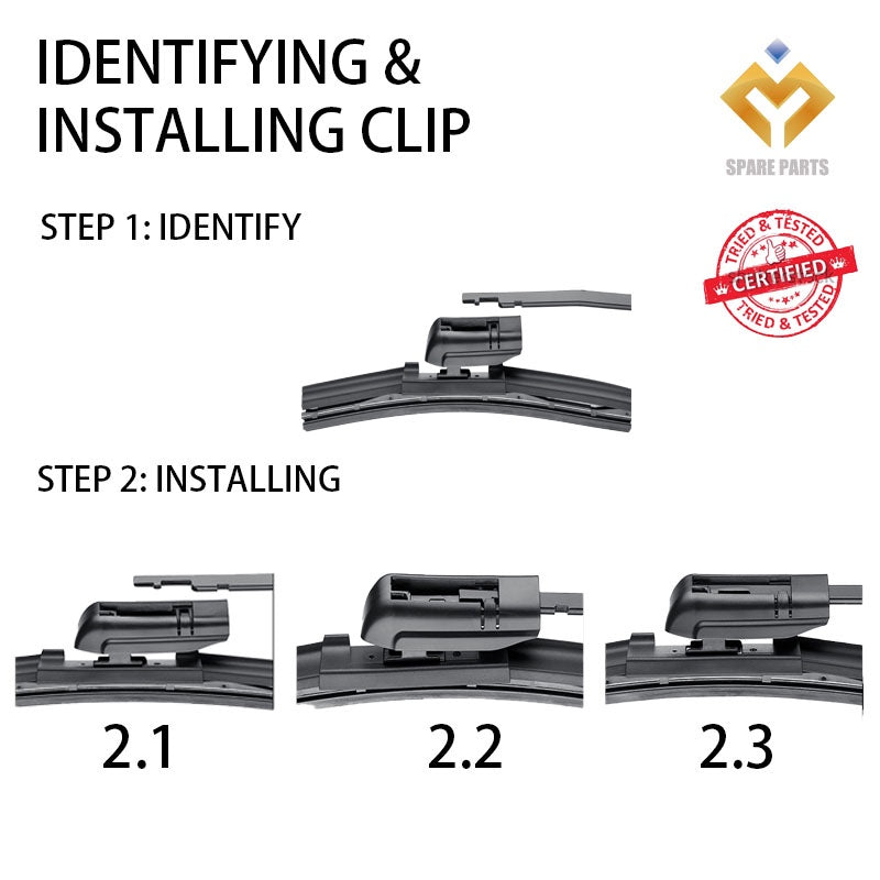 GWM Ora Good Cat Premium Japan Tech Car Wiper 15”+24” Type 01/16 Clip, Free Microfibre Cleaning Cloth