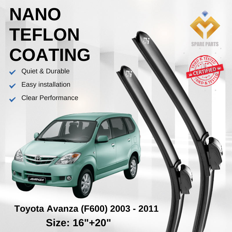Toyota Avanza 2003 2011 2019 Premium Japan Tech Car Wiper Accessories 16”+20” Universal Hook–Includes Free Gift!