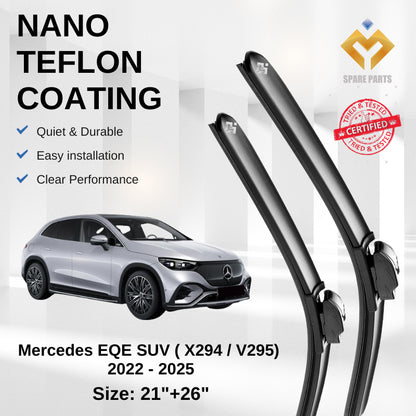 Mercedes EQE (V295) 2022 - Present Premium Japan Tech Car Wiper Accessories 21”+26” Type 11/16 Clip- Includes Free Gift!