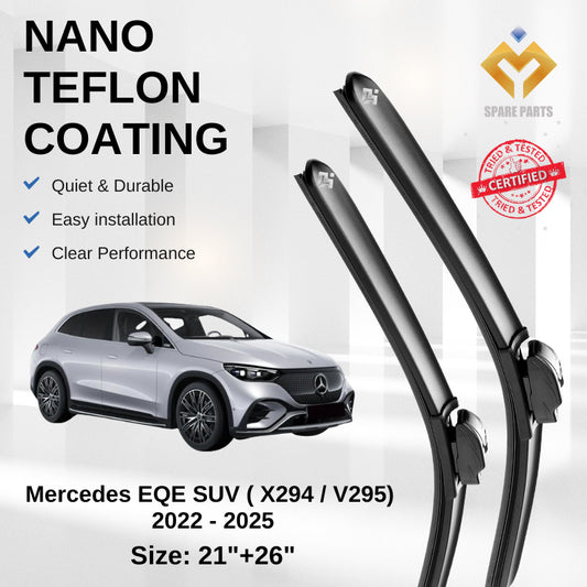 Mercedes EQE (V295) 2022 - Present Premium Japan Tech Car Wiper Accessories 21”+26” Type 11/16 Clip- Includes Free Gift!