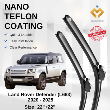 Land Rover Defender (L663) Premium Japan Tech Car Wiper Accessories 22”+22” Type 01/04 Clip- Includes Free Gift