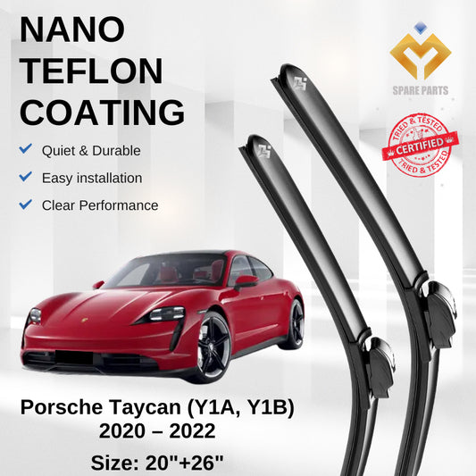Porsche Taycan (Y1A, Y1B) 2020-2022 Premium Japan Tech Car Wiper Accessories 20"+26” Type 01/04 Clip- Includes Free Gift
